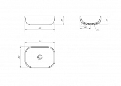 Раковина Cersanit на столешницу MODUO 50 SQUARE 0 отв.