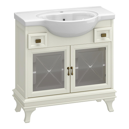 Тумба OPADIRIS Борджи 85, слоновая кость (под раковину Santek Сенеж 87)