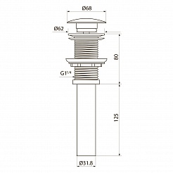 Выпуск, без перелива Point, хром, PN000Z1