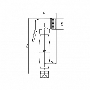 Лейка для биде LM8047G, золото, блистер
