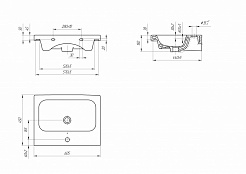 Раковина Cersanit универсальная COLOUR 60 1 отв.