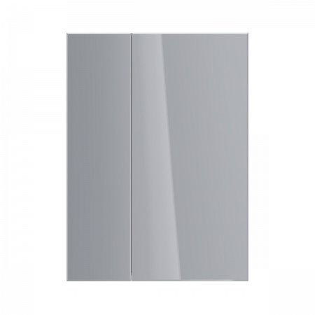 Шкаф зеркальный Lemark UNIVERSAL 60х80см 2-х дверный, цвет корпуса: Белый глянец