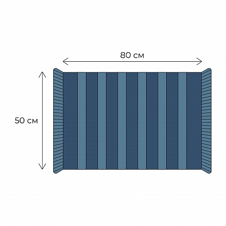 Fixsen SANDAL FX-8020C Коврик для ванной 50х80см, серо-голубой