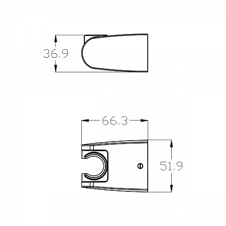 Настенное крепление для лейки Lemark LM8083BL, черный
