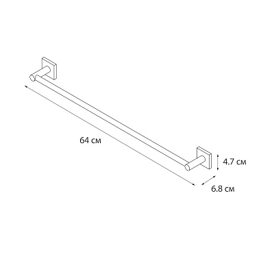 Fixsen LUX SATIN FX-16001A Полотенцедержатель трубчатый 60см., сатин