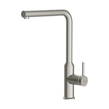 Смеситель Cersanit для кухни FLAVIS однорычажный с выдвижным изливом, никель
