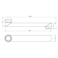"Аксессуары" Излив в сборе 200мм., хром