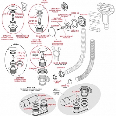 Сифон для ванны click/clack хромированный пластик, арт.AG210132160 (аналог A505CRM)