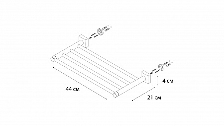 Fixsen KVADRO FX-61316 Полка для полотенец 