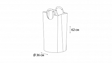 Fixsen FX-1011 Корзина для белья с алюминиевыми ручками серая