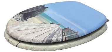 Сиденье WIRQUIN ПЛЯЖ, МДФ, крепления нержавеющая сталь с антикоррозийным покрытием