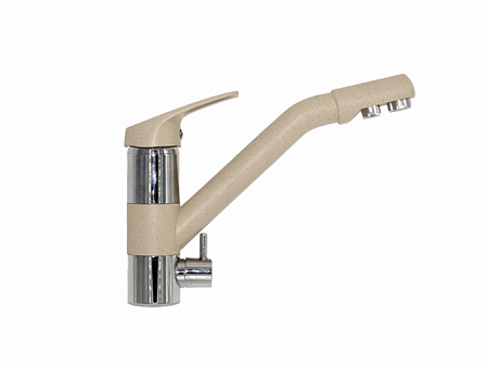 Смеситель TOLERO кухонный ДУО (бежевый №101)-цвет снят с производства