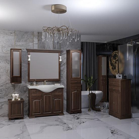 Пенал OPADIRIS Риспекто 40, орех антикварный (нагал), с бельевой корзиной, правый, вар. 2