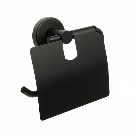 Fixsen COMFORT BLACK FX-86010 Бумагодержатель с крышкой, черный