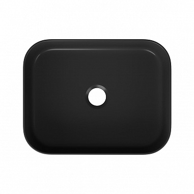 Умывальник накладной, прямоугольный, Point Меркурий 50BM, чёрный матовый PN43832BM