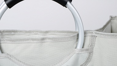 Fixsen FX-1021 Корзина для белья с алюминиевыми ручками серая