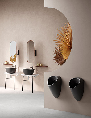 Столешница Vitra Plural 70 пристенная, низкая, белый матовый