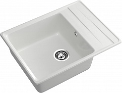 Мойка кухонная GranFest LEVEL GF-LV-660L чаш+кр 660*500мм иней, мрамор  