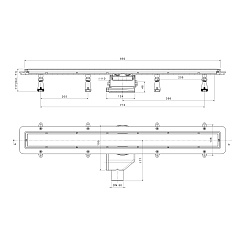 Душевой лоток POINT Деметра стекло белое 850 арт PN50585GLW