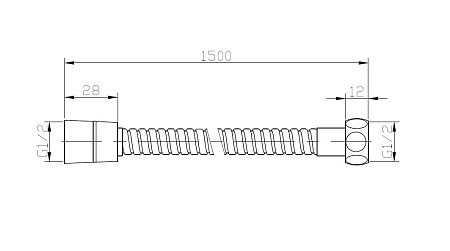 Шланг  в силиконовой оплетке, 1,5 м, арт. VRSH15, VODA