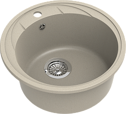 Мойка кухонная EWIGSTEIN Elegant R45 1-чаша D-484мм темно-бежевый