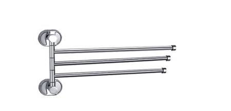 Держатель для полотенец HAIBA HB1913, тройной, поворотный 400 мм, хром