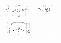 Раковина Cersanit универсальная CARINA 55 1 отв.