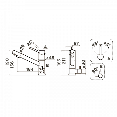 Смеситель OMOIKIRI Tonami-C для кухни латунь/хром