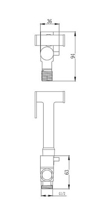 Гигиенический душ HAIBA HB5501, латунь, хром