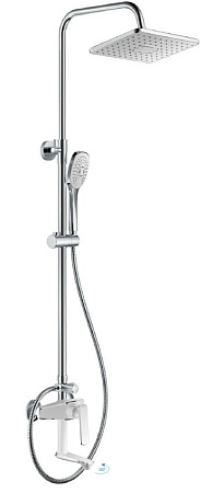 Душевая система HAIBA HB24548-8, тропический душ, латунь, белый/хром