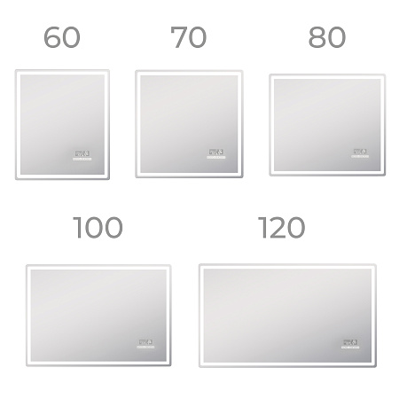 Зеркало VIGO Geometry Media voice 1200