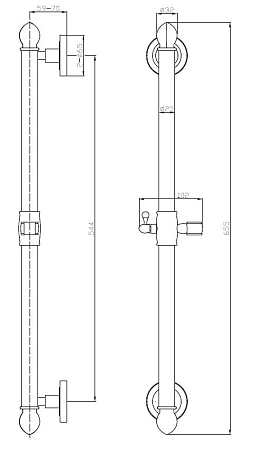 Душевая cтойка, цвет бронза, арт. SRB700, ESKO