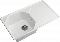 Мойка кухонная GranFest UNIQUE GF-U-840L чаш+кр 840*500мм иней, мрамор  