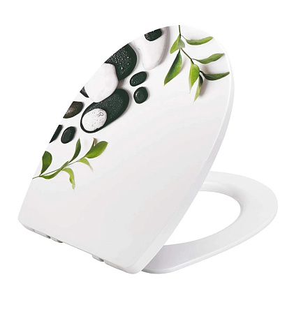 Сиденье WIRQUIN КАМЕШКИ, полипропилен, микролифт, быстросъем