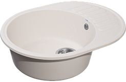 Мойка кухонная GranFest QUARZ GF-Z-58 чаша+кр 620*480 (белый)