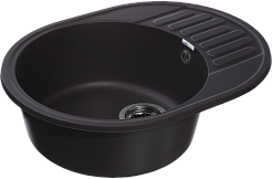 Мойка кухонная GranFest QUARZ GF-Z-58 чаша с крылом 620*480мм черный