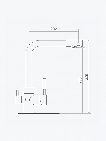 Смеситель TOLERO кухонный Высокий Дуо (Сер. Мет №001)