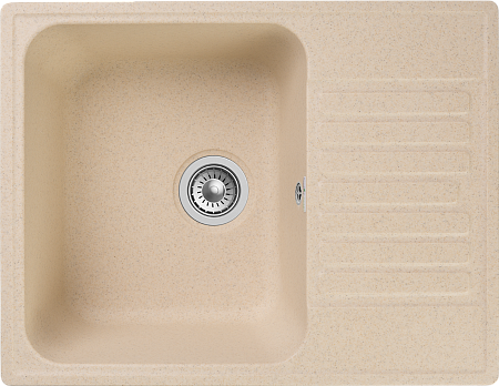 Мойка кухонная GranFest QUARZ GF-Z13 чаша+кр 620*480 (бежевый)