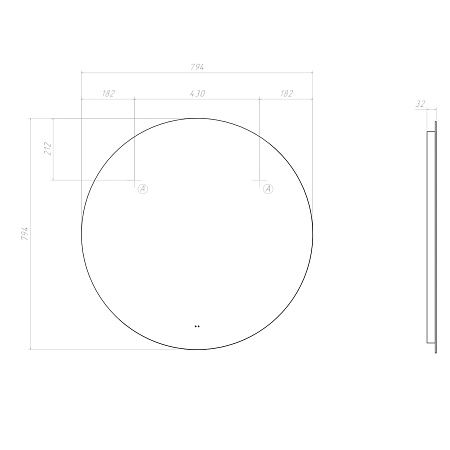 Зеркало VIGO Otti Classic 800