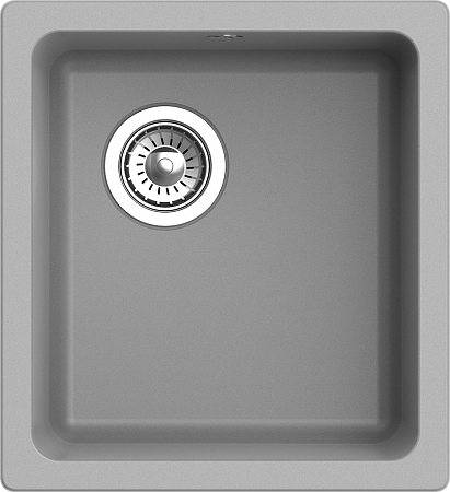 Мойка кухонная EWIGSTEIN EW-3540 подстольный монтаж 1-чаша 420*460 серый металлик