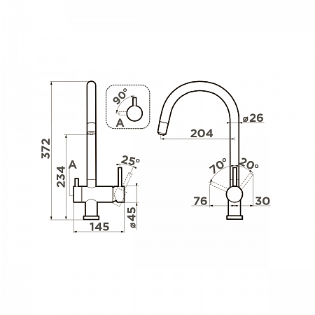 Смеситель OMOIKIRI Yamada-SA для кухни латунь/гранит/бежевый