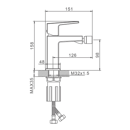 Смеситель для биде SPLENKA S01.50