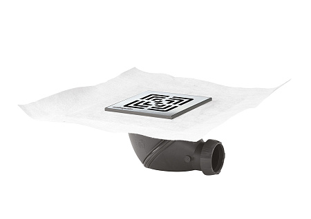 Трап WIRQUIN с гидр. полотном и уплотнением из полистирола с нерж. решеткой 115х115 мм, сифон JAMES