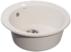 Мойка кухонная GranFest QUARZ GF-Z08 чаша D=480мм (белый)