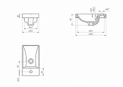 Раковина Cersanit мебельная MODUO 40 1 отв.