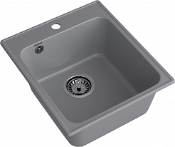 Мойка кухонная GranFest QUARZ GF-Z17 1-чаш. 420*480 (темно-серый)