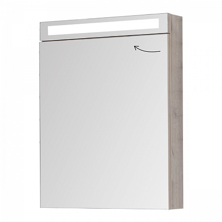 Зеркальный шкаф Dreja.Rus MAX 60 с LED-освещением, дуб кантри/ЛДСП