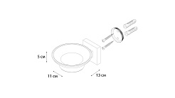 Fixsen METRA FX-11108 Мыльница стекло