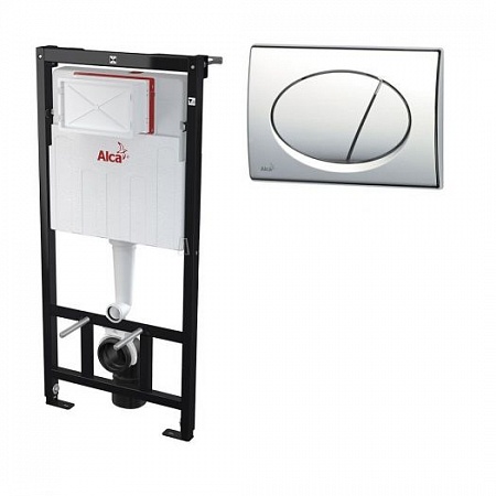 Set инсталляции с белой кнопкой арт. AM101/1120-3:1RS M70-001