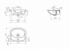 Раковина Cersanit мебельная ERICA 50 1 отв.